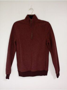 J. Crew Maroon Half-Zip Pullover Sweater XS Cotton Blend Mens
